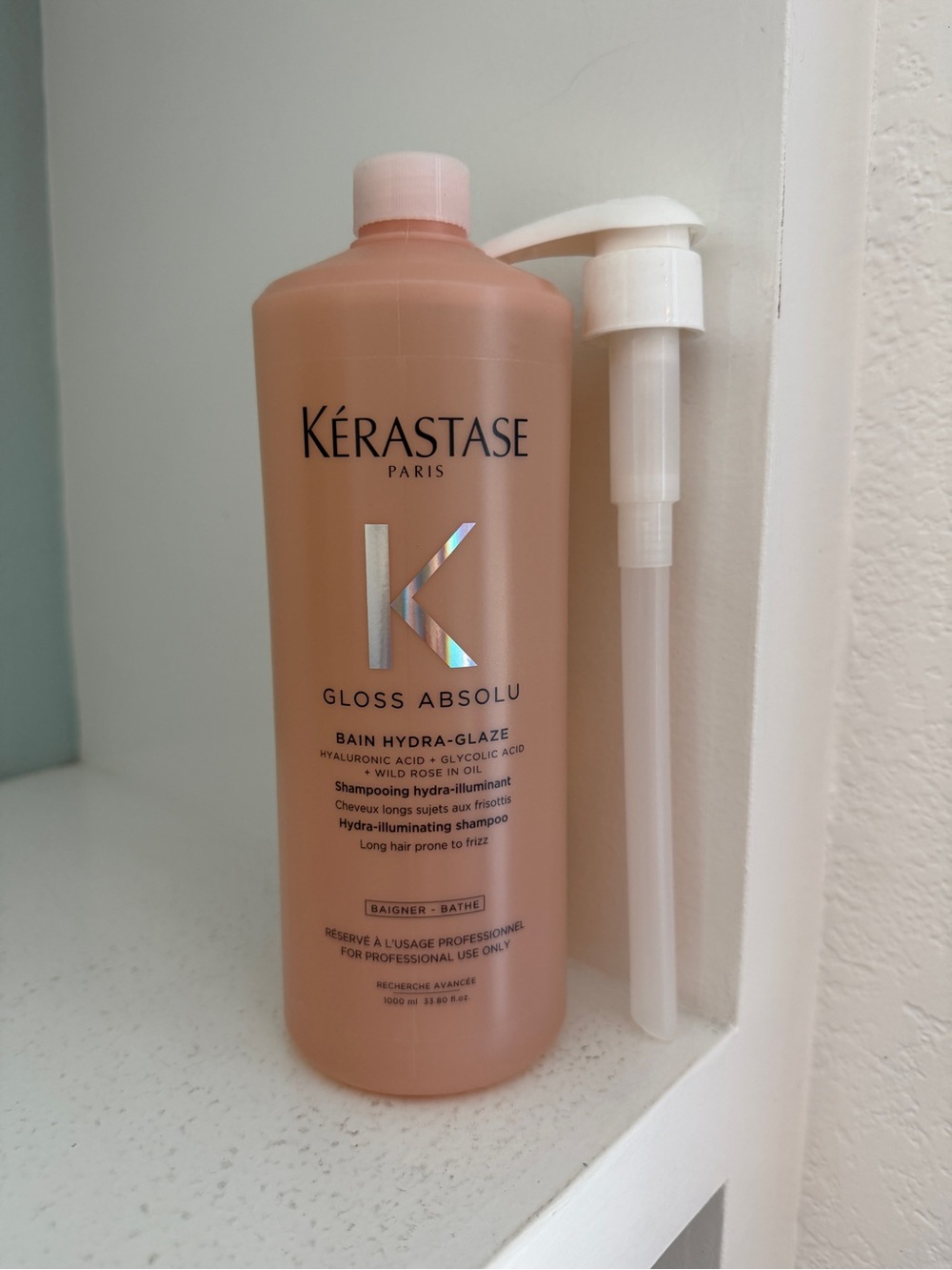 Kérastase GLOSS ABSOLU BAIN HYDRA-GLAZE ANTI-FRIZZ SHAMPOO - New 1000 ML 33 oz
